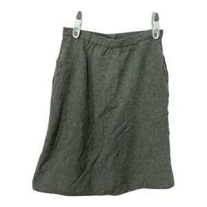 Cross Country Fashions 16‎ Gray A-Line Skirt Vintage Mid Length Dark Academia
